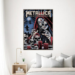 levis stadium metallica poster 2025 santa clara concert skull canvas wall art 1