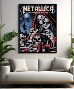 levis stadium metallica poster 2025 santa clara concert skull canvas wall art 1