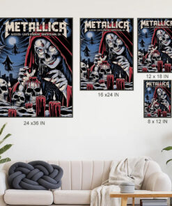 levis stadium metallica poster 2025 santa clara concert skull canvas wall art
