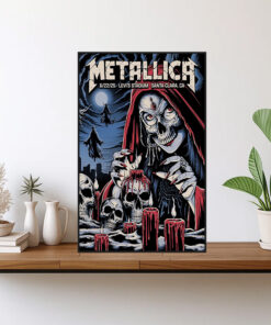 levis stadium metallica poster 2025 santa clara concert skull canvas wall art