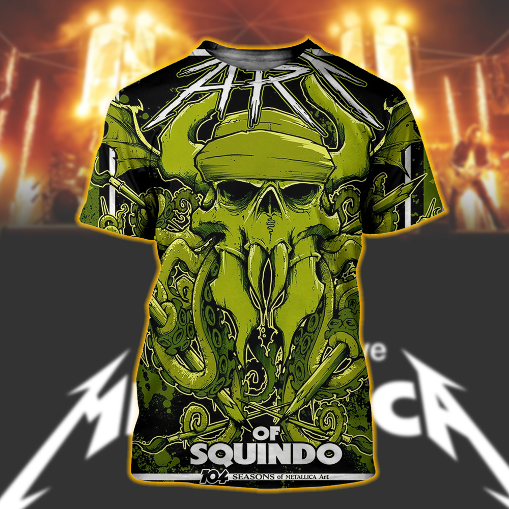metallica 2025 the art of squindo shirt 104 seasons of metallica art limited edition all over print tee