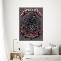 metallica 2025 tour poster landover maryland m72 stadium show grim skeleton canvas 3