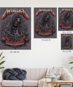 metallica 2025 tour poster landover maryland m72 stadium show grim skeleton canvas