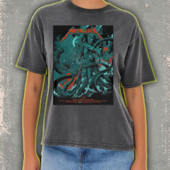 metallica acid wash tee m72 2025 north american tour cthulhu tentacle monster graphic shirt 4