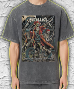 metallica acid wash tee m72 pirate skeleton tampa fl june 6 2025 retro tour graphic shirt 2