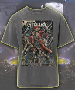 metallica acid wash tee m72 pirate skeleton tampa fl june 6 2025 retro tour graphic shirt