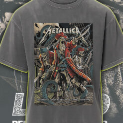 metallica acid wash tee m72 pirate skeleton tampa fl june 6 2025 retro tour graphic shirt 3
