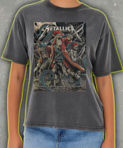 metallica acid wash tee m72 pirate skeleton tampa fl june 6 2025 retro tour graphic shirt 4