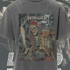 metallica acid wash tee m72 pirate skeleton tampa fl june 8 2025 retro tour graphic shirt 1