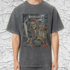 metallica acid wash tee m72 pirate skeleton tampa fl june 8 2025 retro tour graphic shirt 4