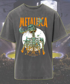 metallica acid wash tee until it sleeps skeleton reaper 2025 retro load tour design