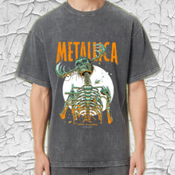 metallica acid wash tee until it sleeps skeleton reaper 2025 retro load tour design 4