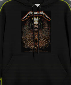 metallica crowned skeleton hoodie m72 tour north america 2025 death king design multi city concert drop 1