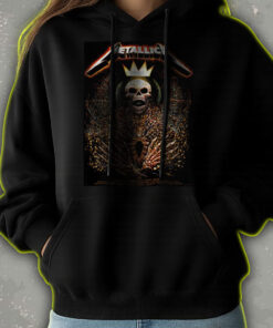 metallica crowned skeleton hoodie m72 tour north america 2025 death king design multi city concert drop 3