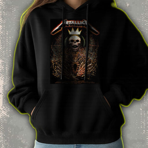 metallica crowned skeleton hoodie m72 tour north america 2025 death king design multi city concert drop 3
