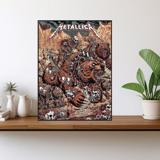 metallica denver 2025 warbeast poster m72 tour canvas print at empower field 1
