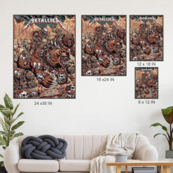 metallica denver 2025 warbeast poster m72 tour canvas print at empower field