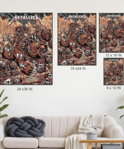 metallica denver 2025 warbeast poster m72 tour canvas print at empower field