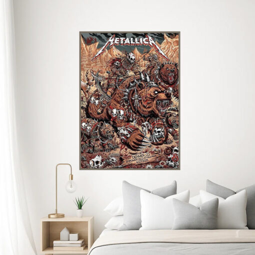 metallica denver 2025 warbeast poster m72 tour canvas print at empower field 3