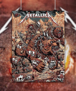 metallica denver 2025 warbeast poster m72 tour canvas print at empower field