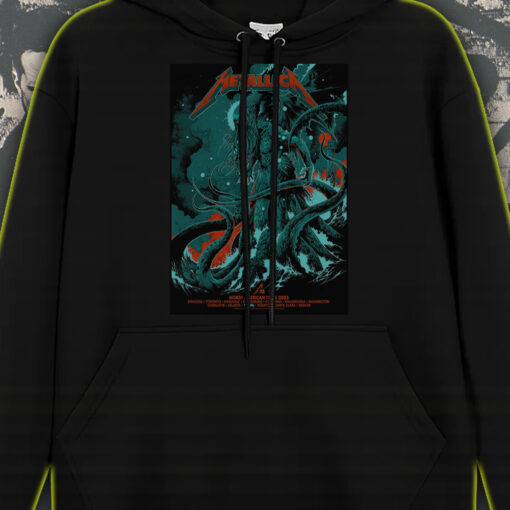metallica hoodie cthulhu monster art north american tour 2025 m72 world tour exclusive 1