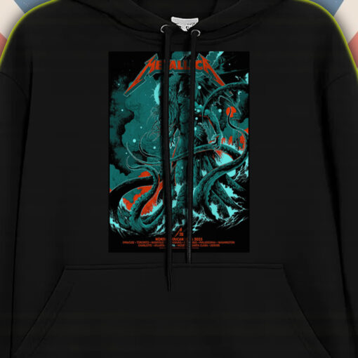 metallica hoodie cthulhu monster art north american tour 2025 m72 world tour exclusive 2
