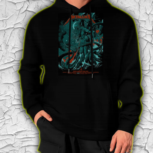 metallica hoodie cthulhu monster art north american tour 2025 m72 world tour exclusive 4