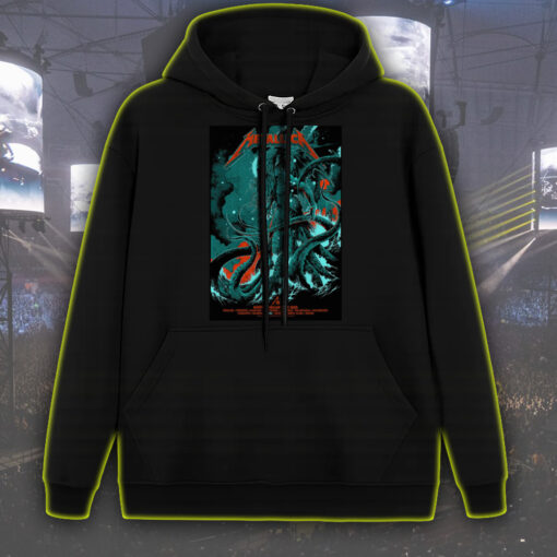 metallica hoodie cthulhu monster art north american tour 2025 m72 world tour exclusive
