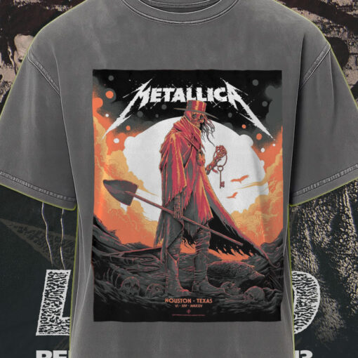metallica houston acid wash tee june 14 2025 m72 world tour vintage reaper design 1