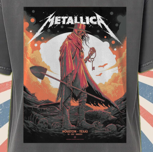 metallica houston acid wash tee june 14 2025 m72 world tour vintage reaper design 2