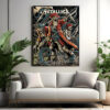 metallica june 6 tampa concert poster m72 tour pirate skeleton art official tour canvas print