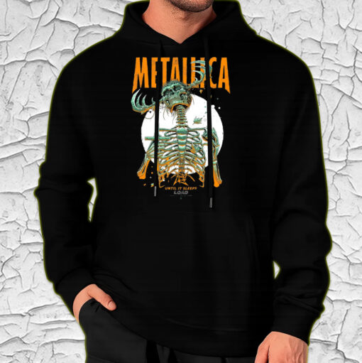 metallica load album hoodie until it sleeps skeleton art limited reaper graphic tour 2025 edition 2