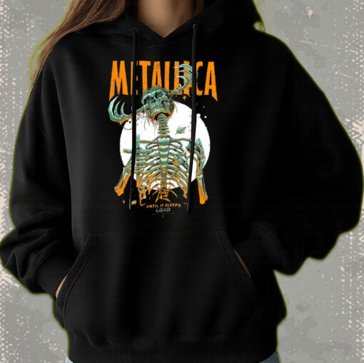 metallica load album hoodie until it sleeps skeleton art limited reaper graphic tour 2025 edition