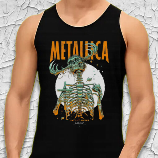 metallica load tour tank top until it sleeps art print 2025 skeleton reaper graphic official band merch 2