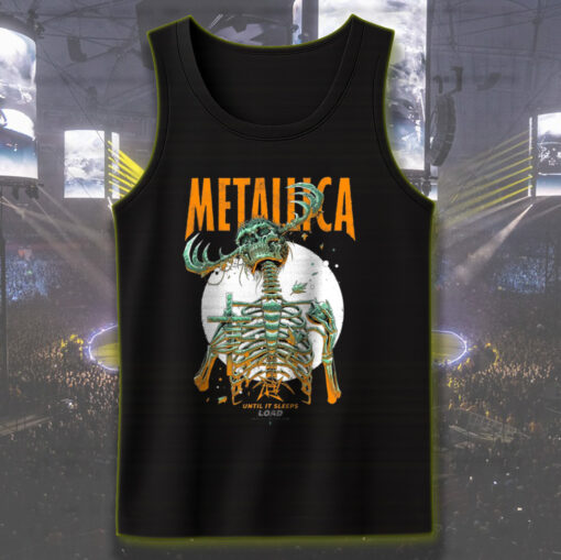 metallica load tour tank top until it sleeps art print 2025 skeleton reaper graphic official band merch