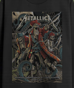 metallica long sleeve pirate skeleton live in tampa june 6 2025 m72 tour official stadium merch 2