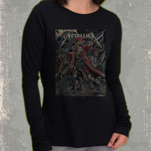 metallica long sleeve pirate skeleton live in tampa june 6 2025 m72 tour official stadium merch 3