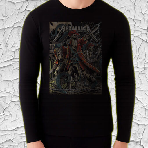 metallica long sleeve pirate skeleton live in tampa june 6 2025 m72 tour official stadium merch 4
