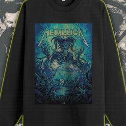 metallica long sleeve shirt june 3 2025 m72 world tour atlanta stadium skeleton demon poster print 1