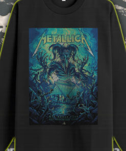 metallica long sleeve shirt june 3 2025 m72 world tour atlanta stadium skeleton demon poster print 1