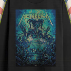 metallica long sleeve shirt june 3 2025 m72 world tour atlanta stadium skeleton demon poster print 2