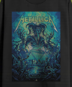 metallica long sleeve shirt june 3 2025 m72 world tour atlanta stadium skeleton demon poster print 2