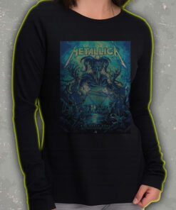 metallica long sleeve shirt june 3 2025 m72 world tour atlanta stadium skeleton demon poster print 3