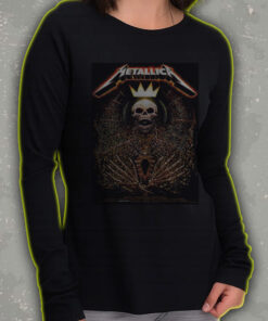 metallica long sleeve shirt north american tour 2025 skeleton royal crown art m72 concert merch 3