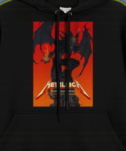 metallica m72 2025 tour hoodie demon with flames artwork live tour dates print landover charlotte tampa edition 2