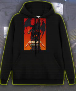 metallica m72 2025 tour hoodie demon with flames artwork live tour dates print landover charlotte tampa edition