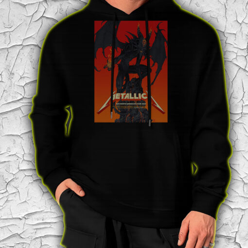 metallica m72 2025 tour hoodie demon with flames artwork live tour dates print landover charlotte tampa edition 4