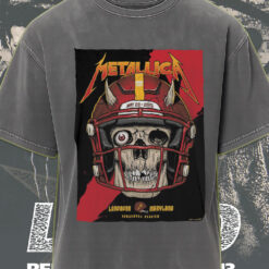 metallica m72 acid wash t shirt may 28 2025 landover maryland skull football helmet design retro stadium tour shirt 1