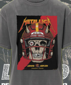 metallica m72 acid wash t shirt may 28 2025 landover maryland skull football helmet design retro stadium tour shirt 1