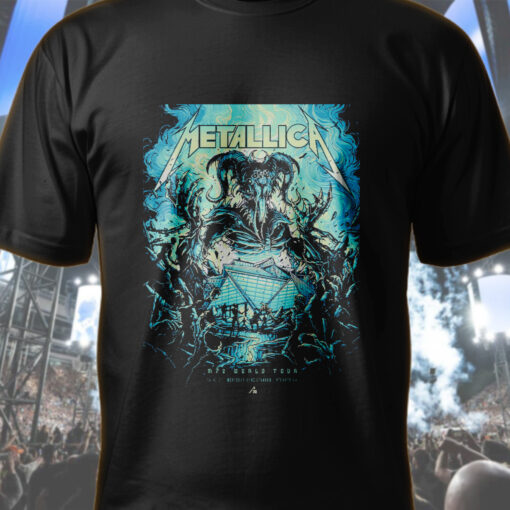 metallica m72 atlanta concert shirt june 3 2025 demon ram apocalypse art mercedes benz stadium tour merch 1